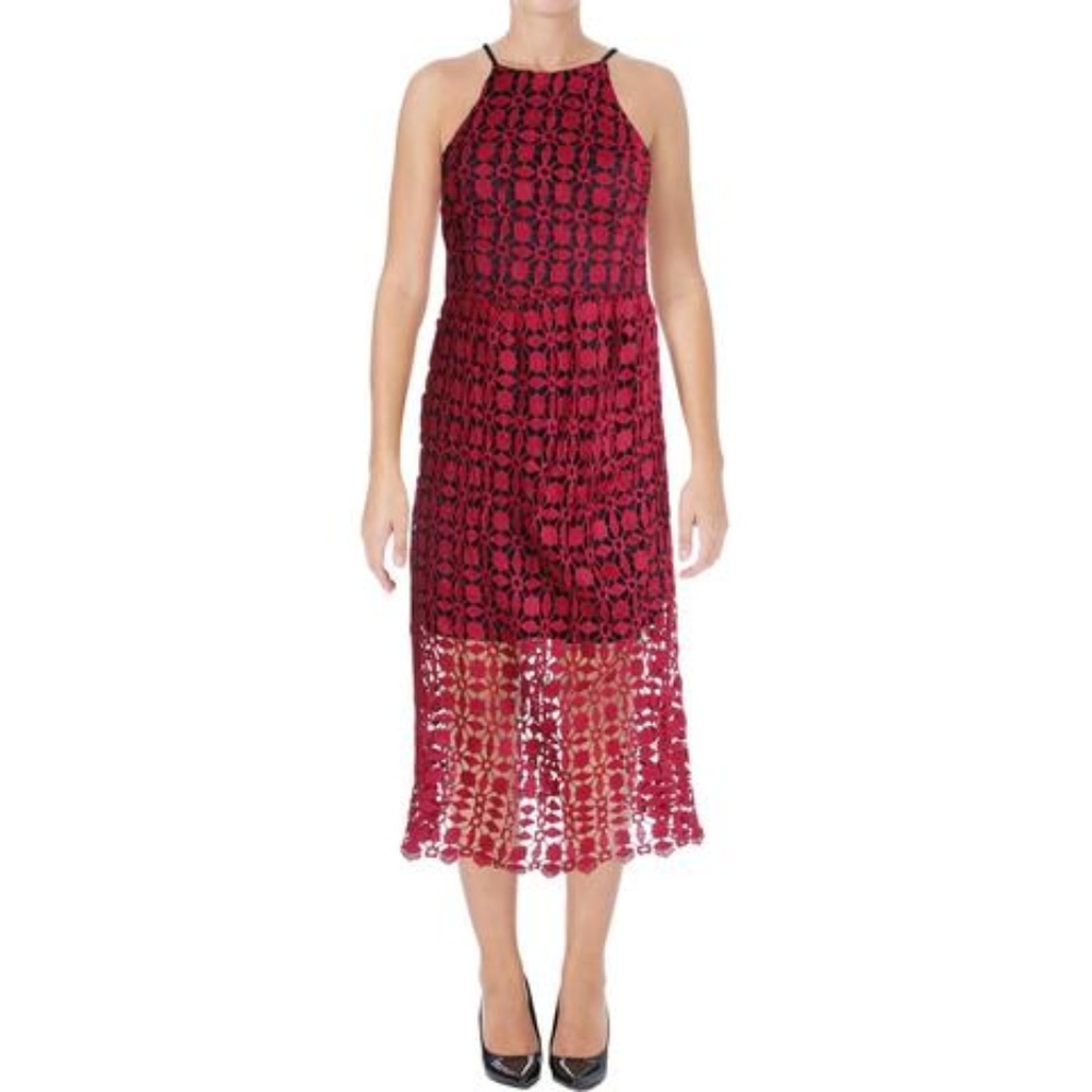 NWT Aqua Midi Floral Lace Dress